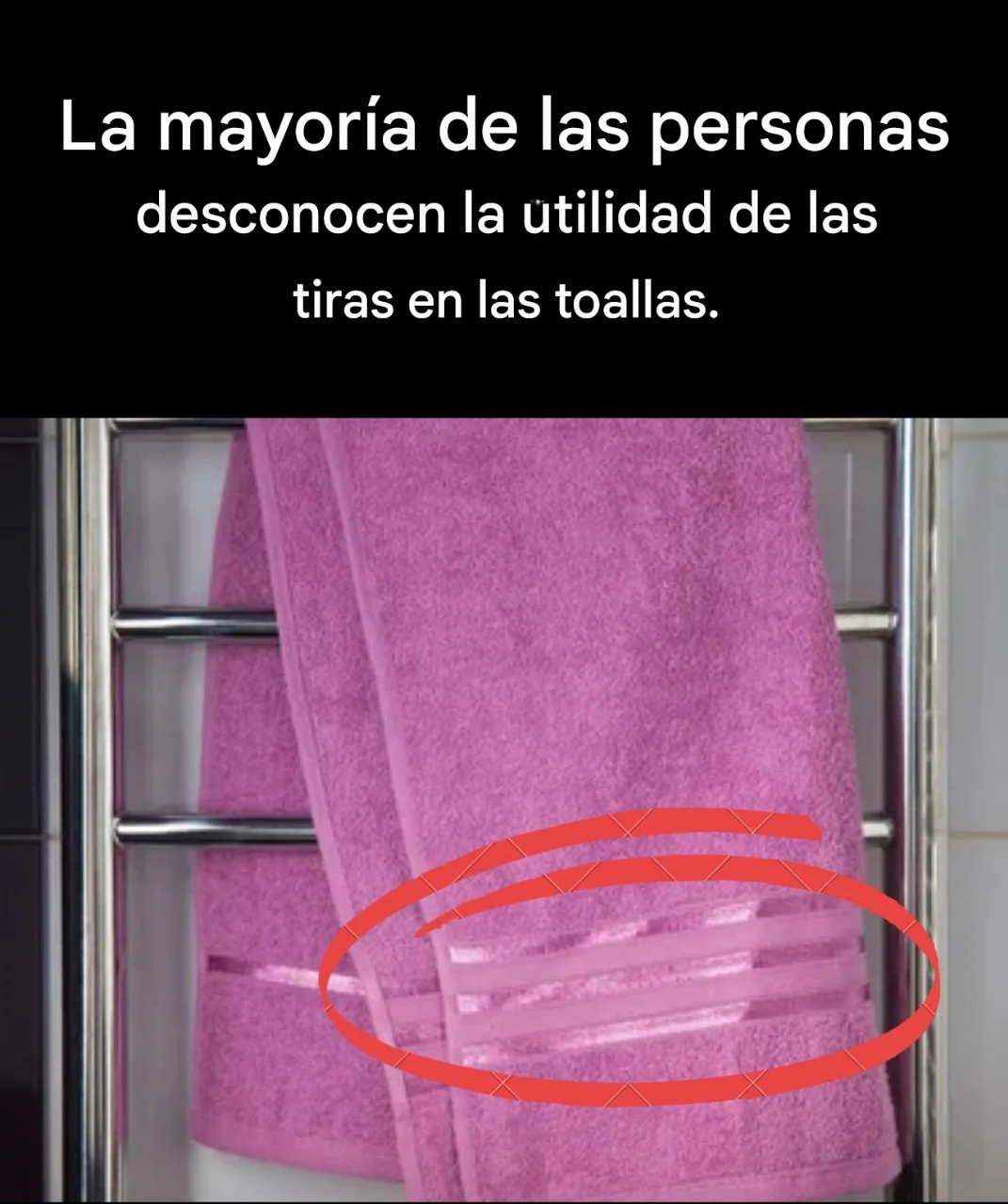 Esas tiras en tus toallas tienen un proposito real… y puede que no lo sepas